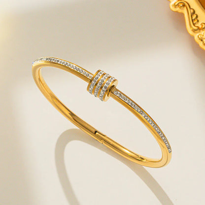 Studded Bangle Style Anti-Tarnish Bracelet