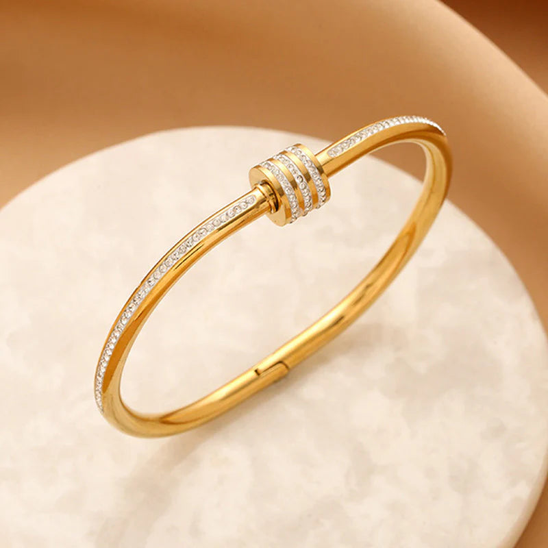 Studded Bangle Style Anti-Tarnish Bracelet