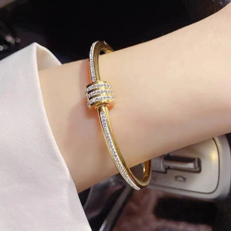 Studded Bangle Style Anti-Tarnish Bracelet