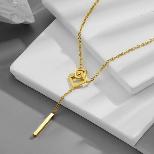 Gold-Plated Anti Tarnish Geometric Pendant