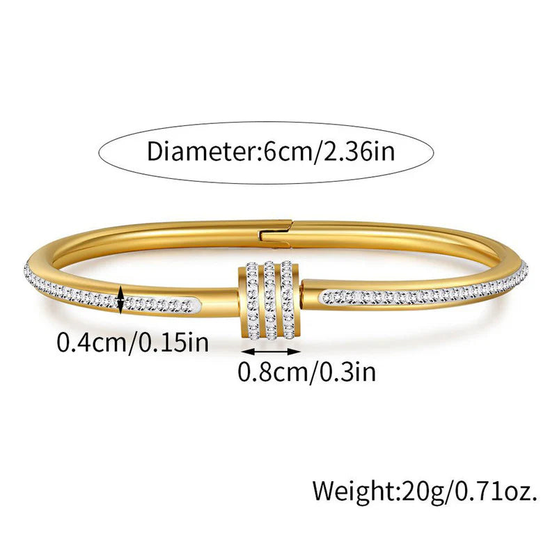 Studded Bangle Style Anti-Tarnish Bracelet